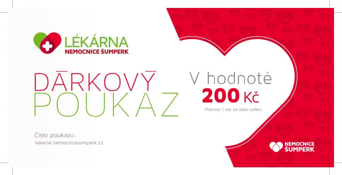 Dárkový poukaz Lékárna Nemocnice Šumperk 200,-