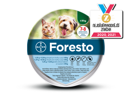 Foresto 1.25g+0.56g obojek kočky+psy do 8kg 38cm