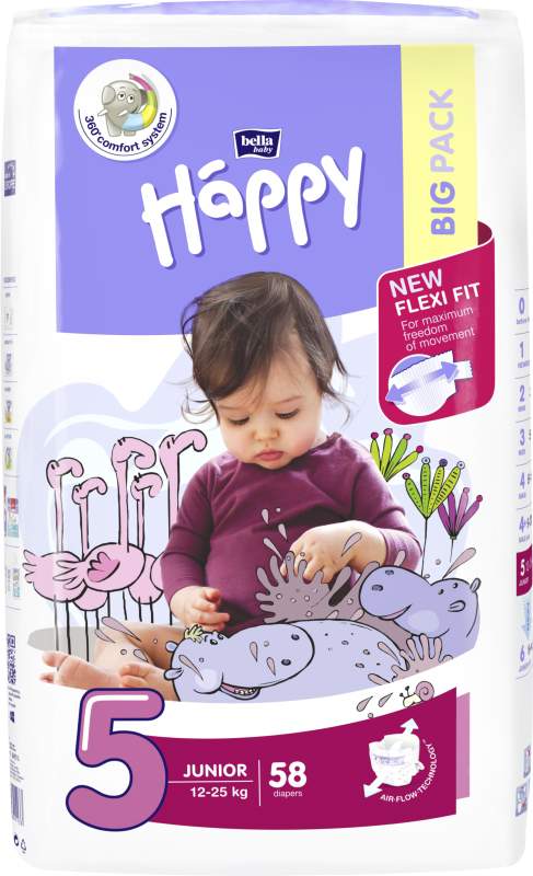 Happy Junior dětské pleny 58ks