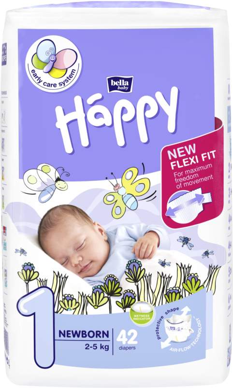 Happy Newborn dětské pleny 42ks