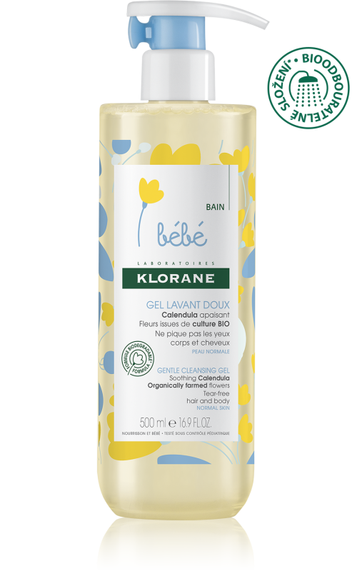 KLORANE BEBE Jemný mycí gel s měsíčkem 500ml