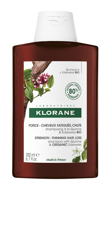 KLORANE Šampon chinin a BIO protěž alpská 200ml