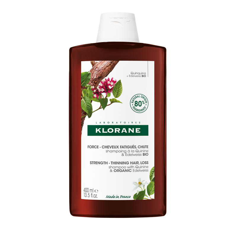 KLORANE Šampon chinin a BIO protěží alpská 400ml