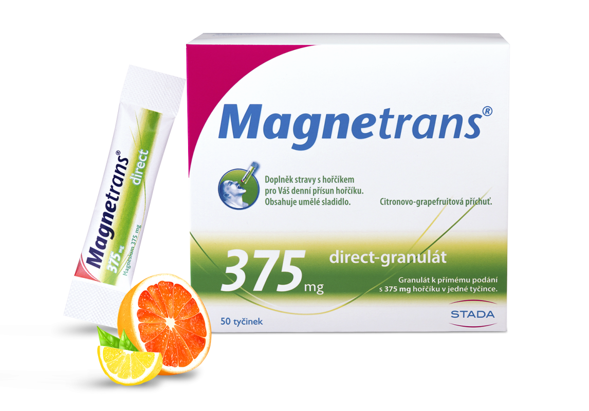 MAGNETRANS 375mg 50 tyčinek granulátu