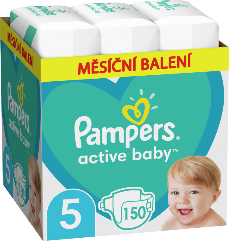 Pampers Active Baby 5 150 ks, 11kg - 16kg