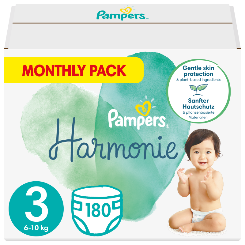 Pampers Harmonie 3 180 ks, 6kg-10kg