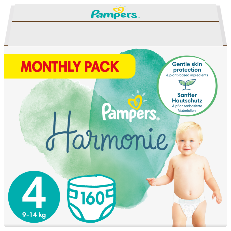 Pampers Harmonie 4 160 ks, 9kg-14kg