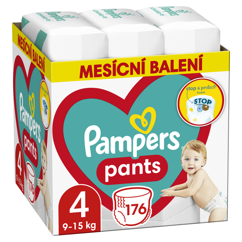 Pampers Pants 4 176 ks, 9kg-15kg