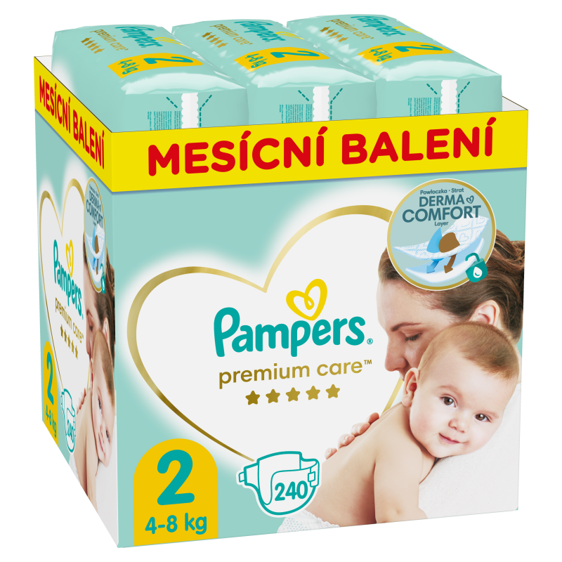 Pampers Premium Care 2 240 ks, 4kg-8kg