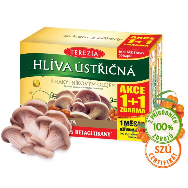 TEREZIA Hlíva ústřičná s rakyt.olejem cps.60+60