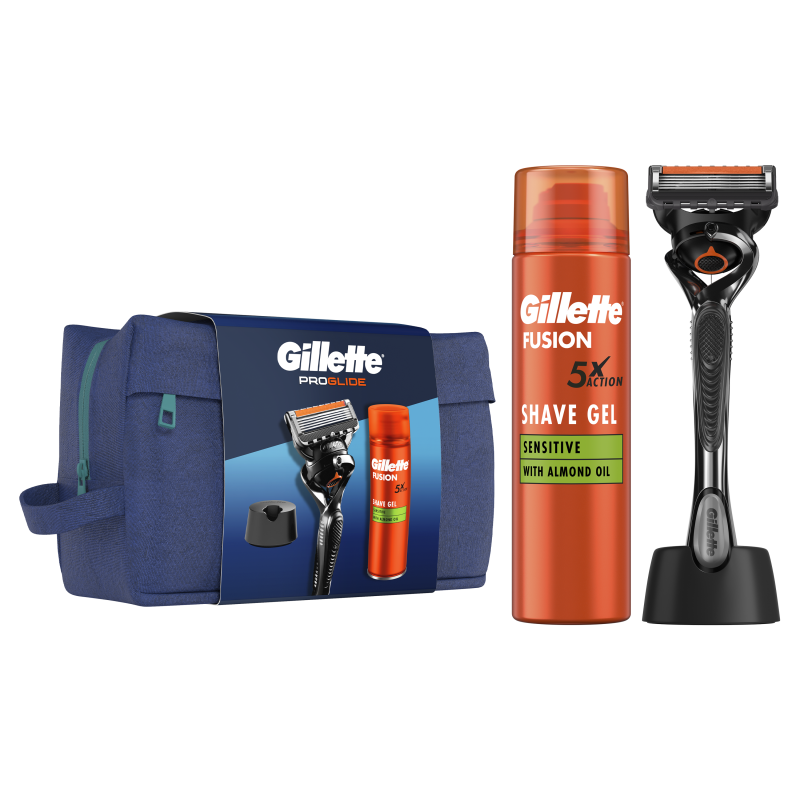 Xmas Proglide strojek+1NH+FusSen.gel200ml+cest.taska+stojan